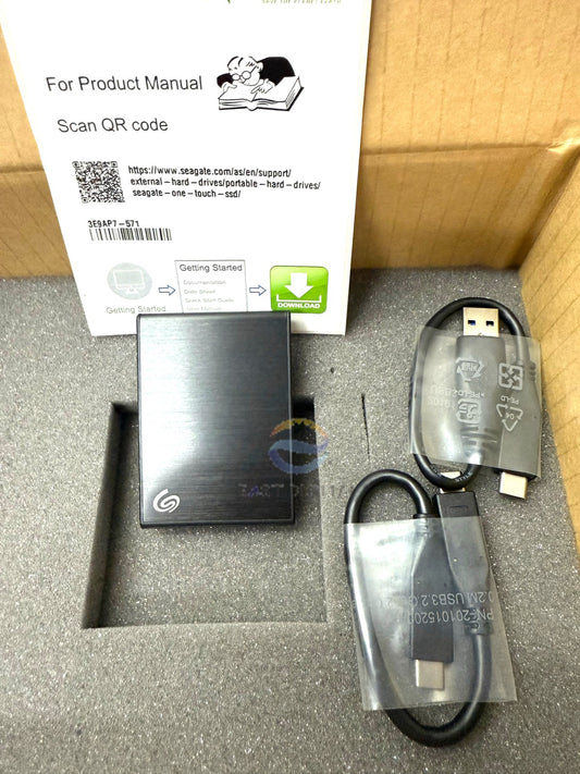 Seagate STKG1000400 One Touch 1TB External SSD USB 3.0 Type-C Black 1030Mb/s