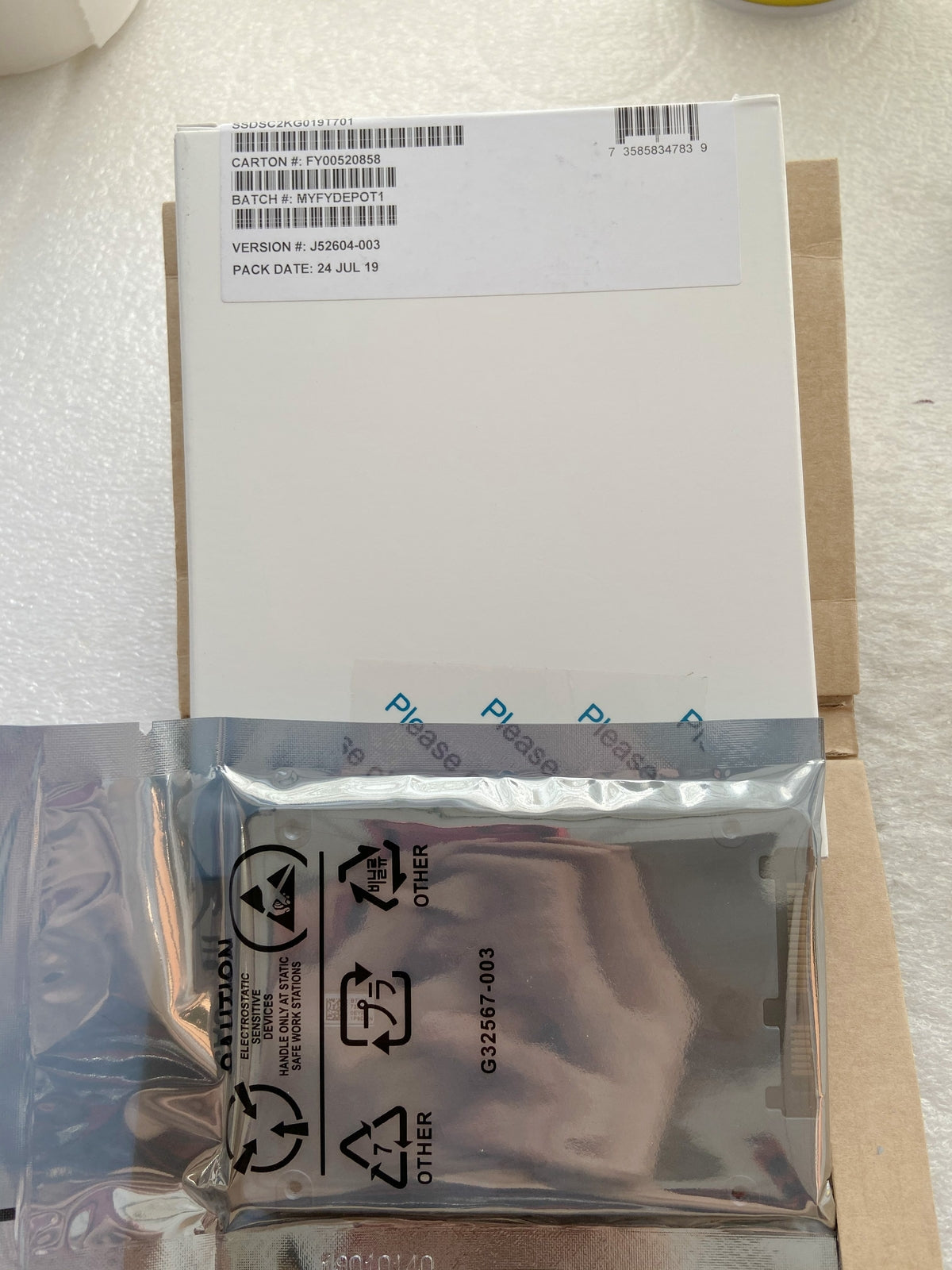 Intel S4600 1.92TB SSDSC2KG019T701 SSD DC Series 2.5 inch SATA Solid State Drive