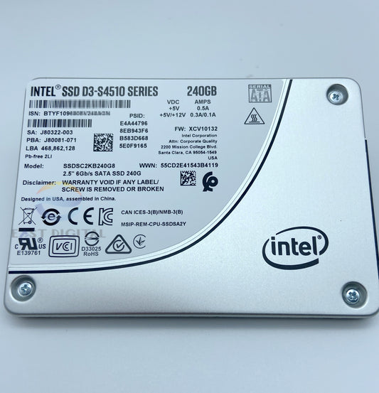Intel SSDSC2KB240G801 D3-S4510 Series 240GB 2.5 6Gb/s SATA SSD 3D2 TLC New