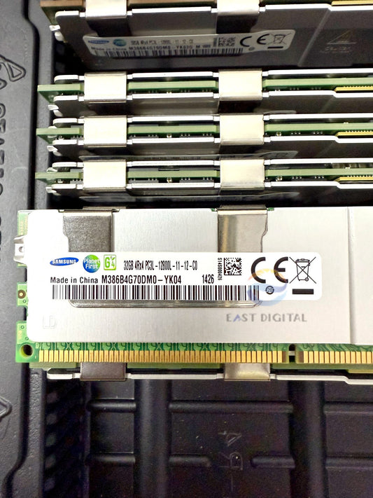 Samsung M386B4G70DM0-YK04 32GB 4Rx4 PC3L-12800L LRDIMM DDR3 ECC Server Memory