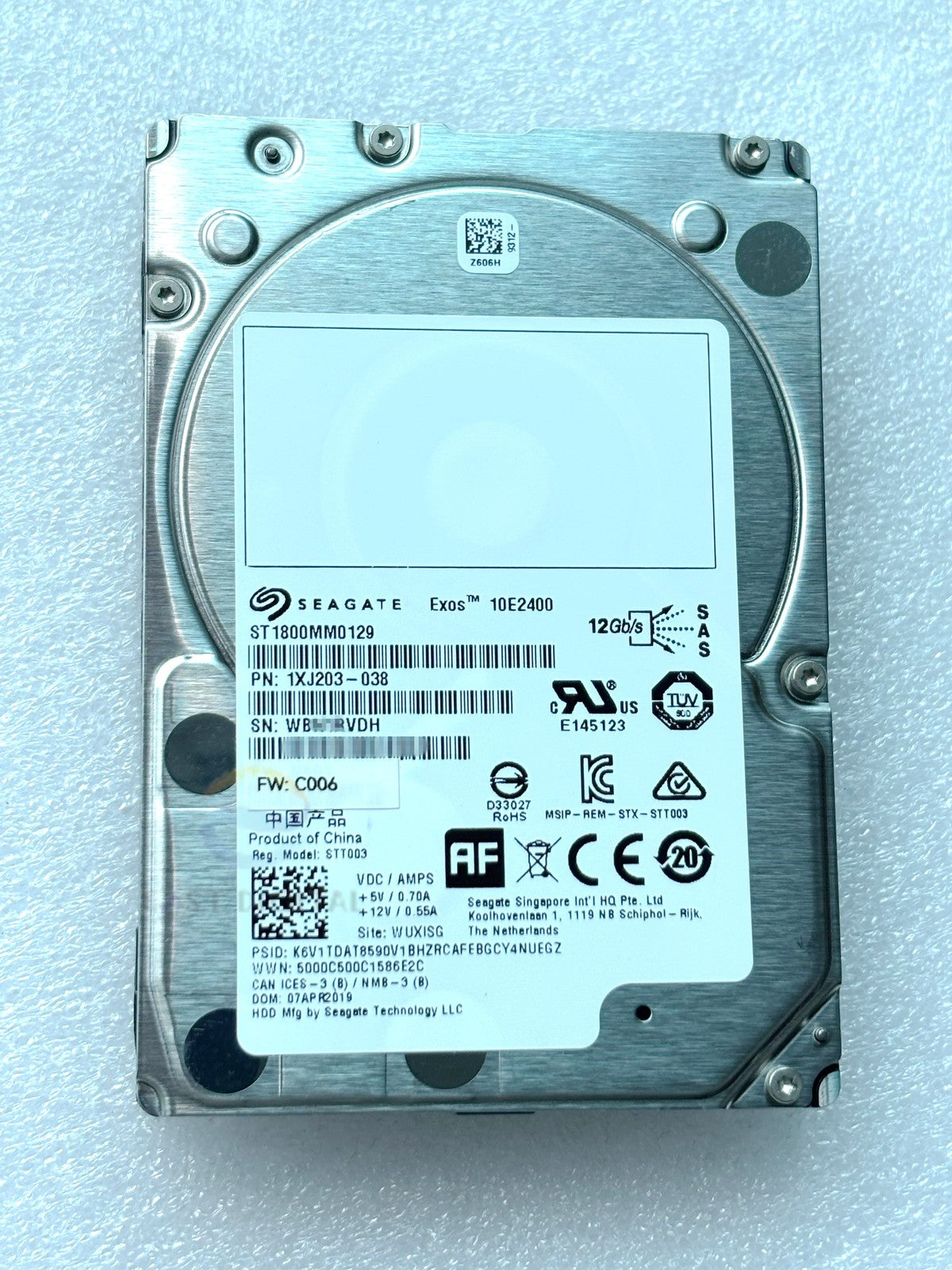 ST1800MM0129 Seagate Exos 10E2400 1.8TB 2.5'' SAS 10K 12Gbs 128MB Hard Drive