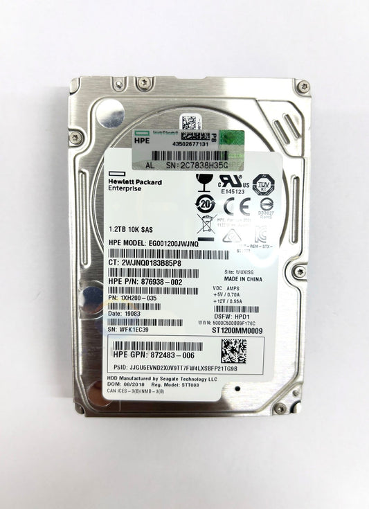 EG001200JWJNQ 872483 876938 HPE 1.2TB 2.5 SAS ST1200MM0009 10K 12Gb/s Hard Drive