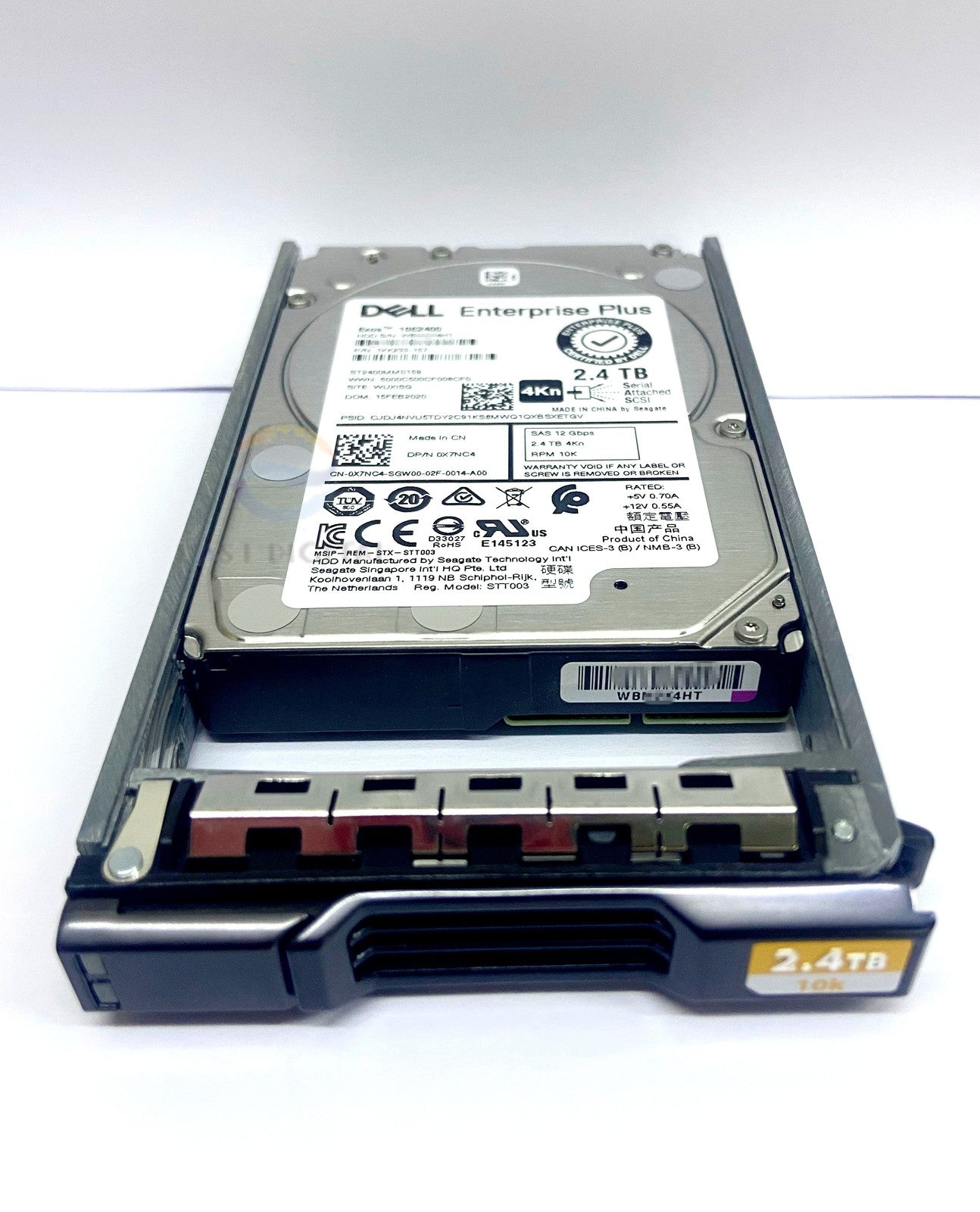 0X7NC4 Dell Compellent ST2400MM0159 2.4TB 2.5" 10K SAS 12Gb 4Kn HDD 0VR858 Tray