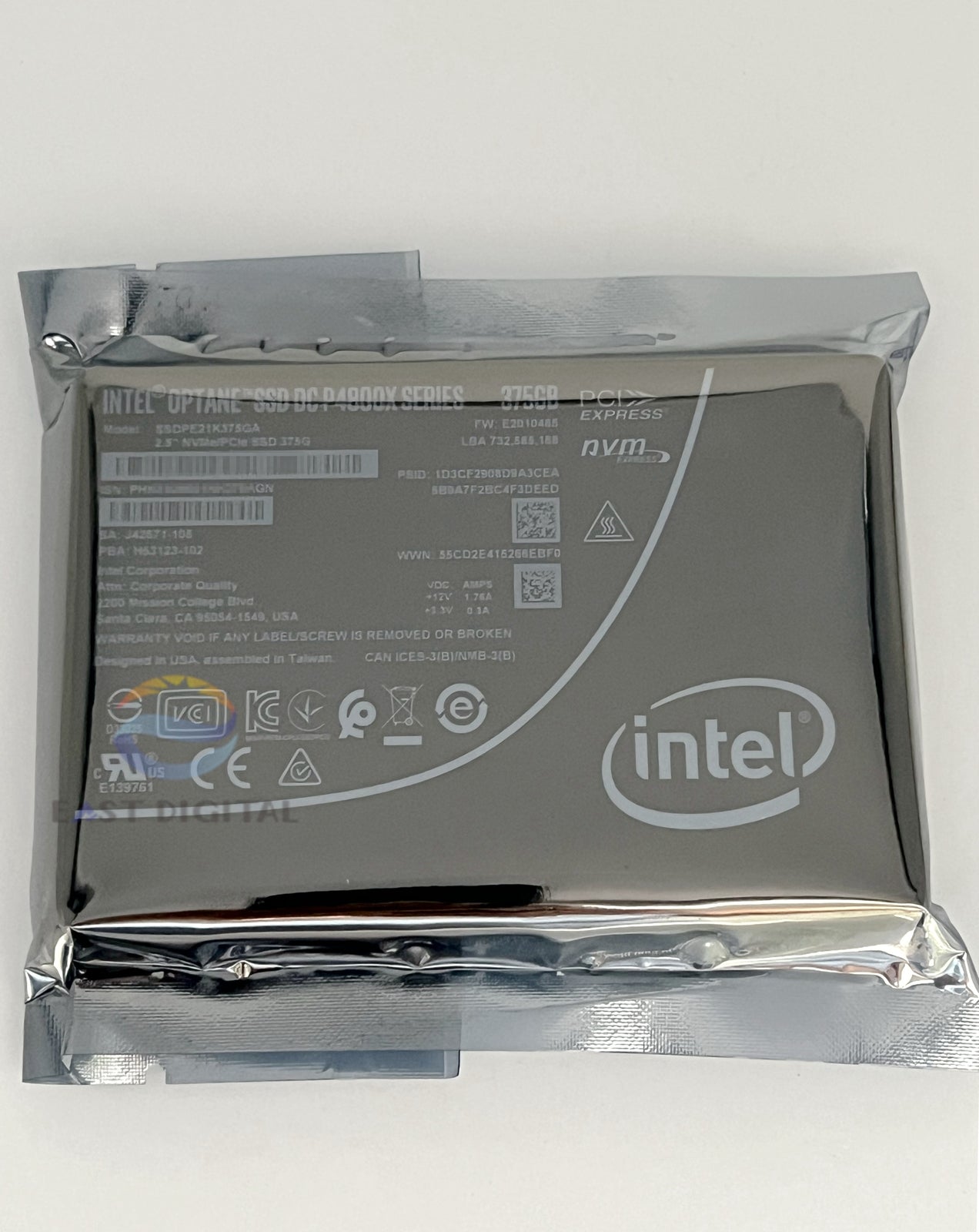 Intel SSDPE21K375GA OPTANE DC P4800X 375GB U.2 2.5 NVMe PCIe Solid State Drive