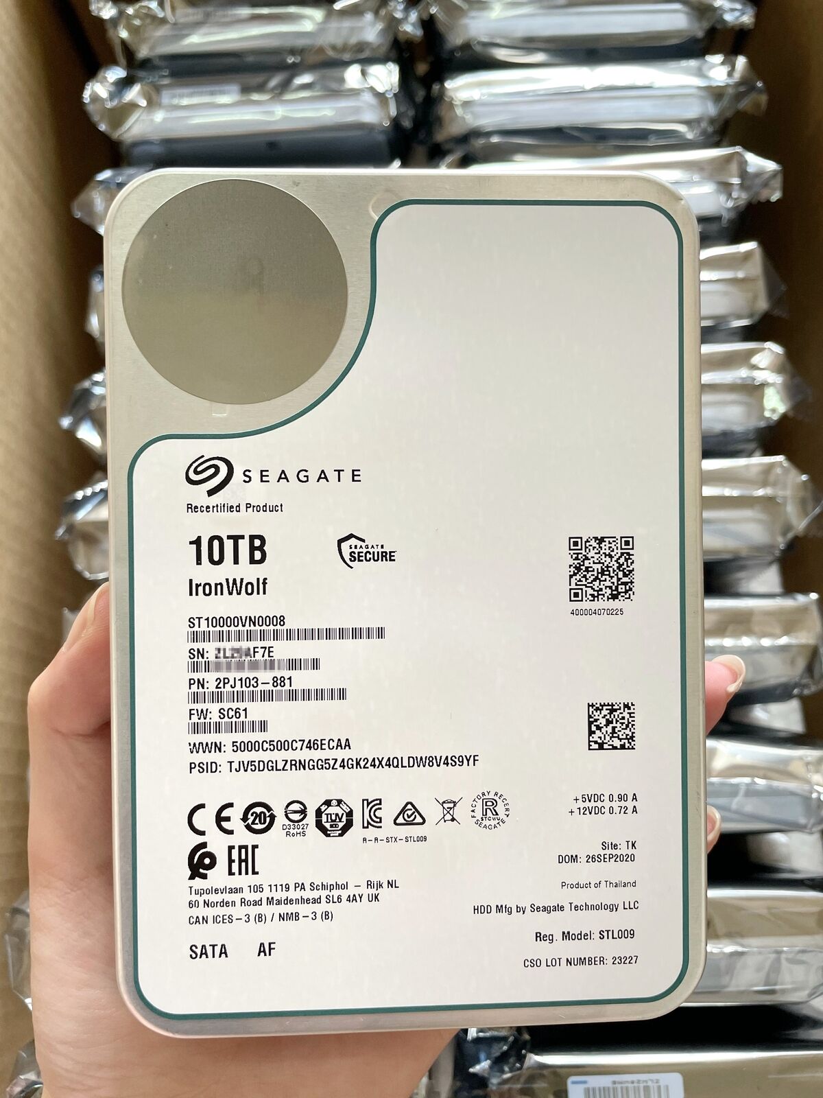 ST10000VN0008 Seagate Ironwolf NAS 10TB 3.5 256M Enterprise SATA Hard Drive