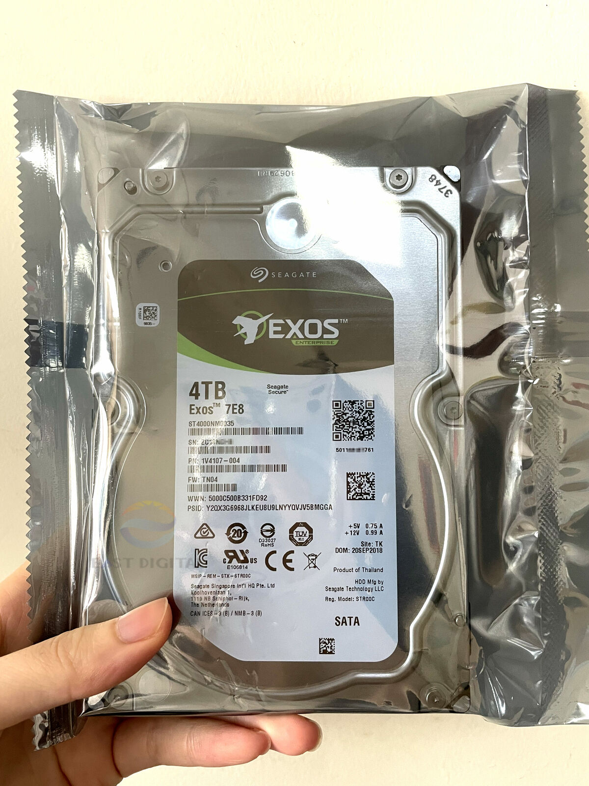 ST4000NM0035 Seagate 4TB Exos 3.5" SATA Enterprise V5 7.2K 1V4107 Hard Drive New