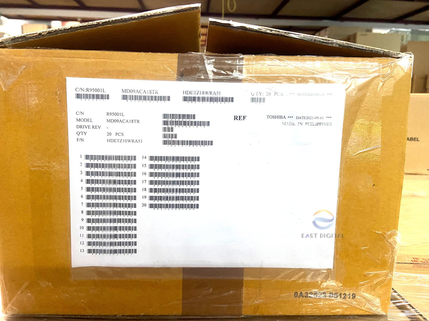 MD09ACA18TR MG09ACA18TE Toshiba 18TB SATA 3.5" 7200RPM 6Gb/s 512MB Hard Drive