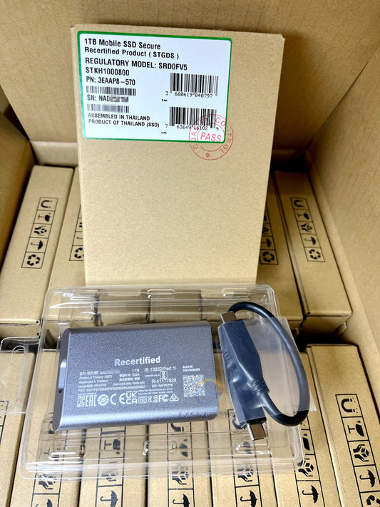 LaCie Seagate STKH1000800 1TB Mobile SSD Secure External USB-C Solid State Drive