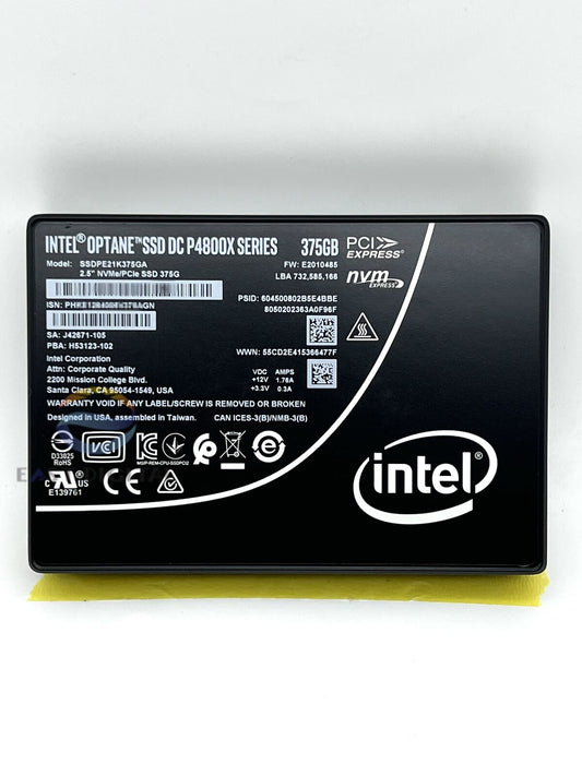 Intel SSDPE21K375GA OPTANE DC P4800X 375GB U.2 2.5 NVMe PCIe Solid State Drive