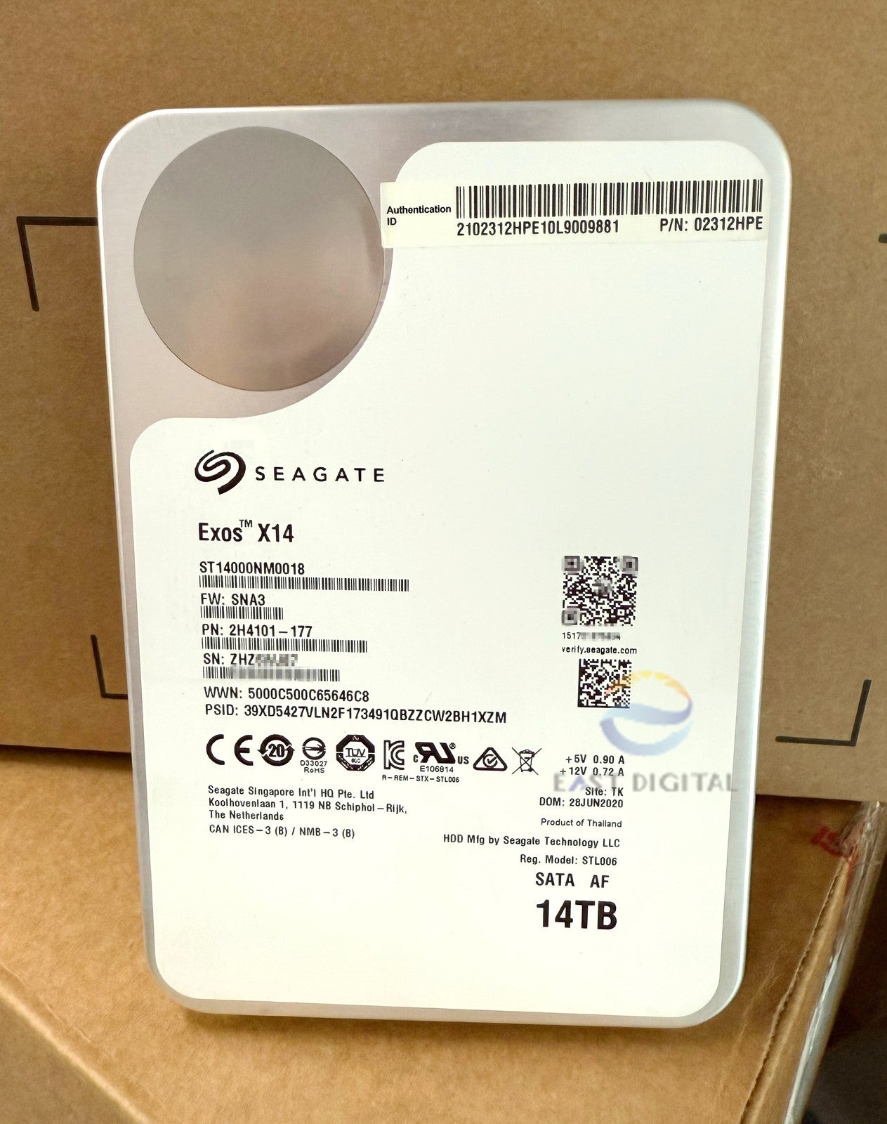 ST14000NM0018 Seagate Exos X14 Enterprise 14TB 7200RPM 3.5" SATA Hard Drive