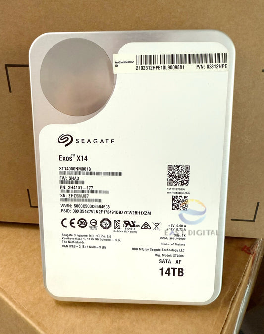 ST14000NM0018 Seagate Exos X14 Enterprise 14TB 7200RPM 3.5" SATA Hard Drive