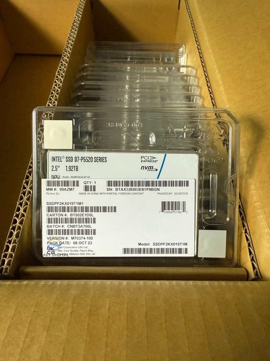 Intel SSDPF2KX019T1M P5520 1.92TB PCIE4.0 NVMe U.2 2.5" SSD Brand New