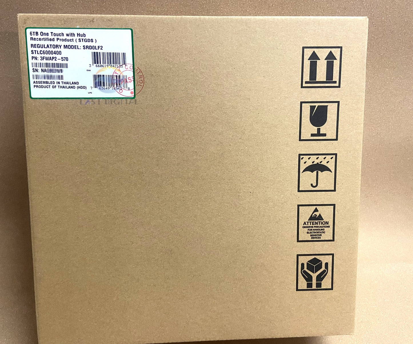 Seagate One Touch Drive Hub 6TB 3.5'' External STLC6000400 USB-C Desktop HDD