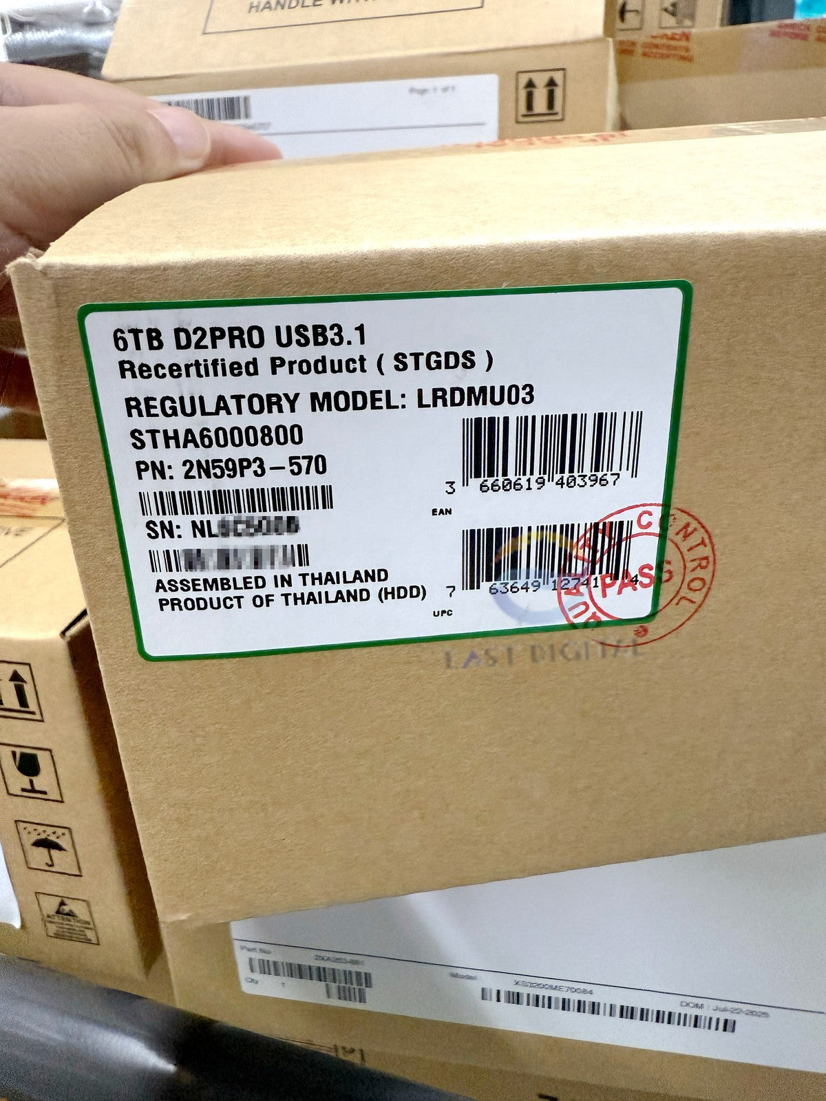 Seagate STHA6000800 D2 Professional 6TB USB3.1 7200 RPM 3.5" External Hard Drive