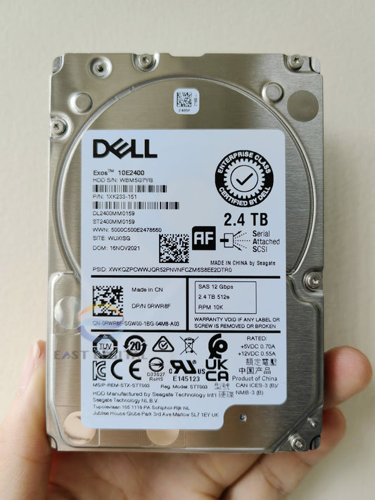 Dell 401-ABHQ 0RWR8F ST2400MM0159 2.4TB 10K SAS 2.5" 12Gb For R640 R740 R740XD