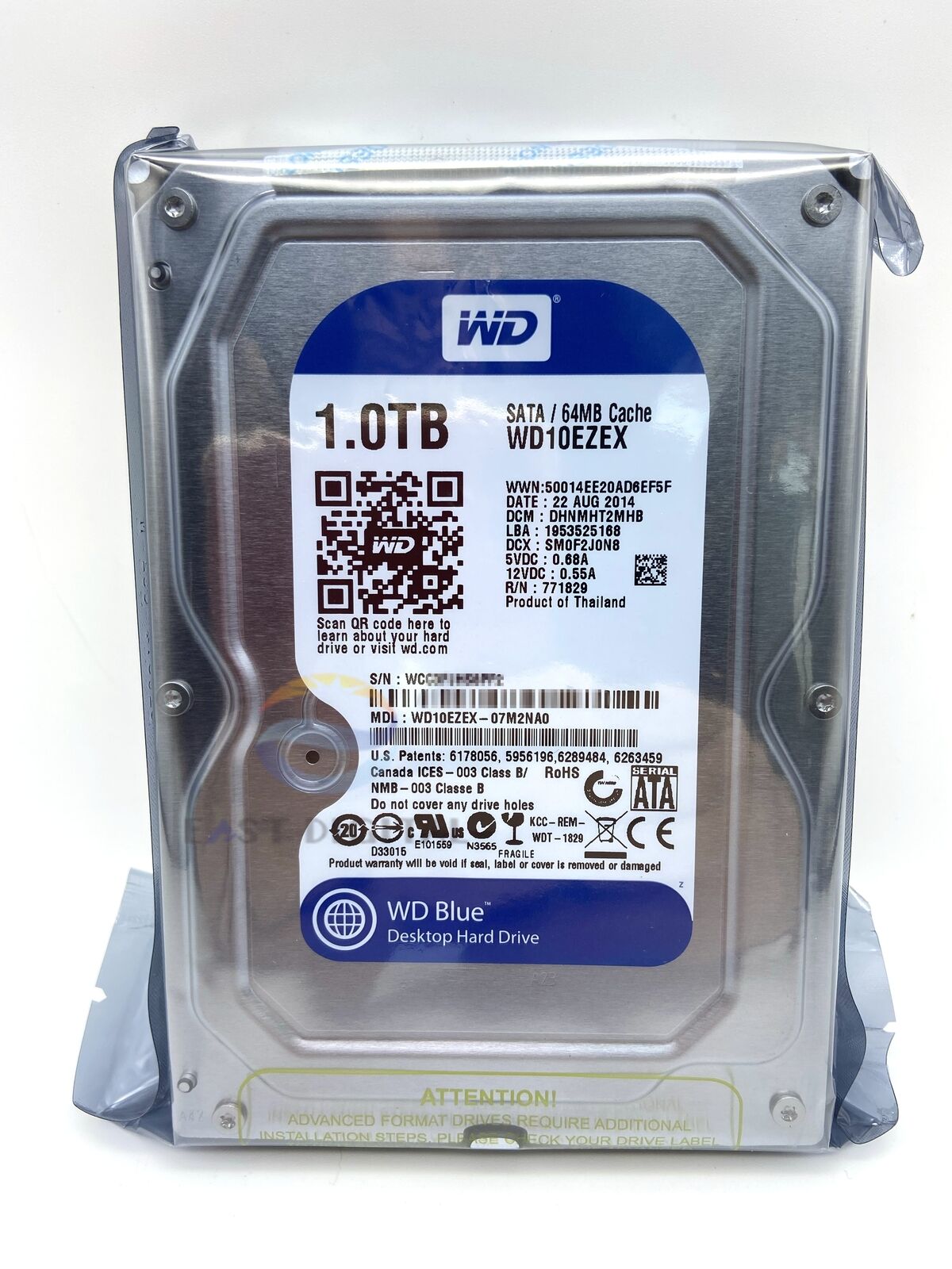 WD10EZEX 07M2NA0 Western Digital 3.5" 1TB 7200RPM SATA 64MB 6G Hard Drive New