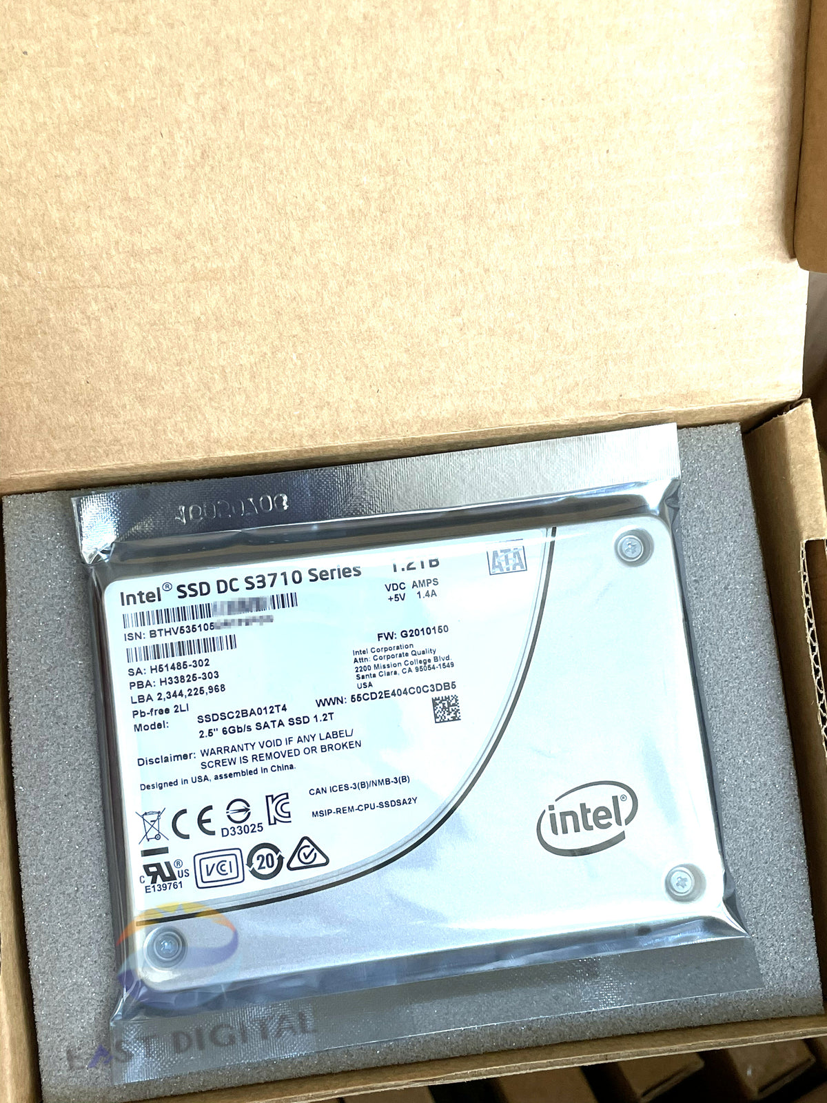 Intel SSD SSDSC2BA012T4 DC S3710 Series 1.2TB 2.5" SATA III 6.0Gbps MLC 7mm New