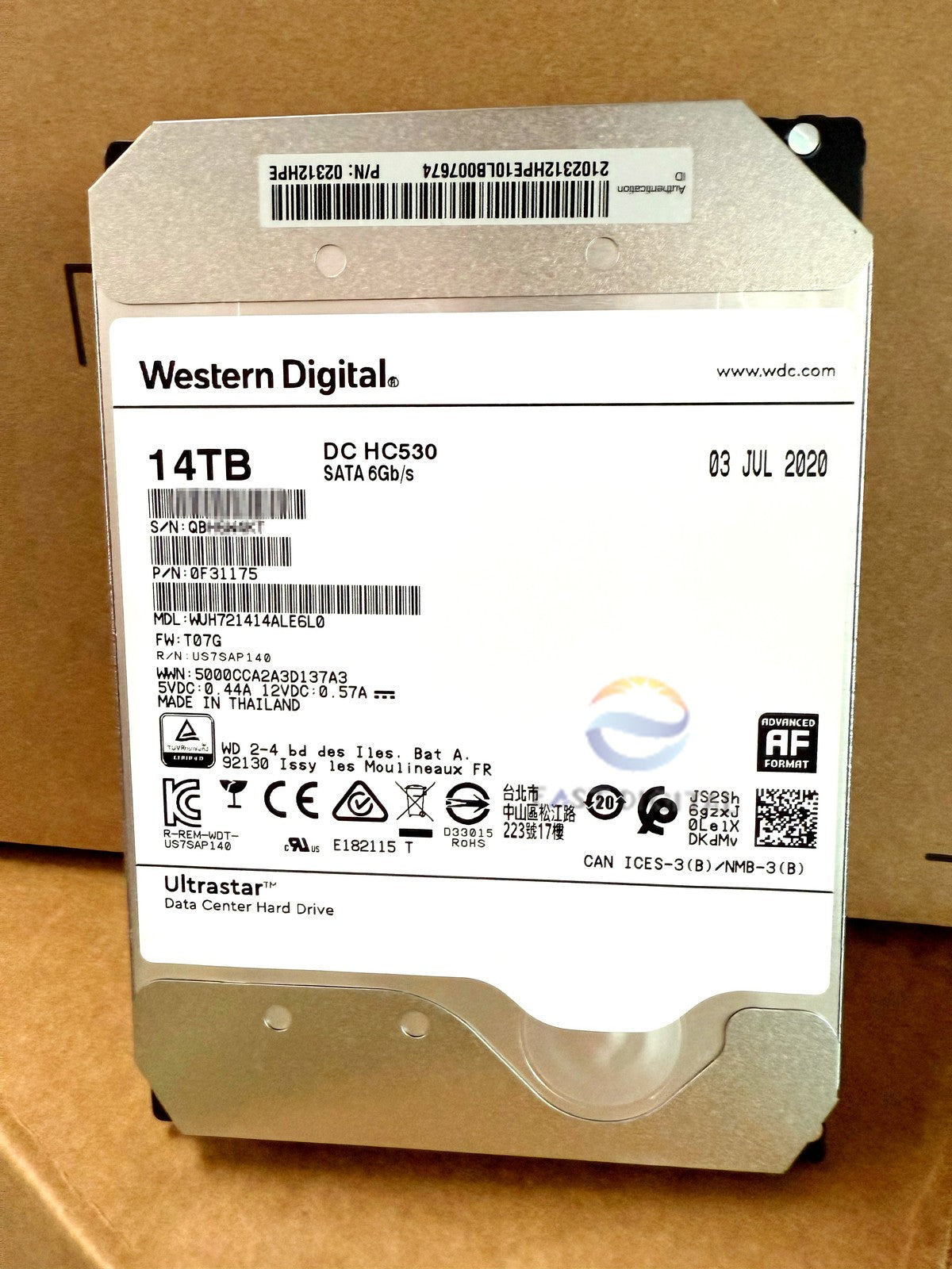 WD WUH721414ALE6L0 14TB SATA Ultrastar DC HC530 3.5" 6Gb/s Enterprise Hard Drive