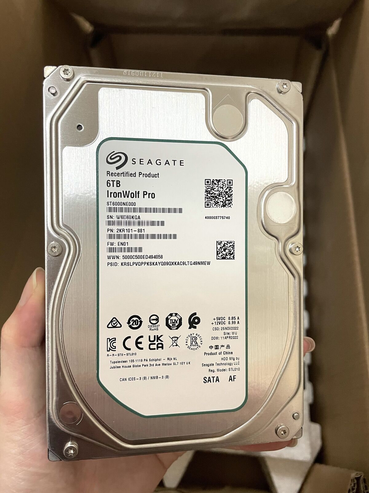 ST6000NE000 Seagate Ironwolf Pro NAS 6TB 3.5 SATA 256M Internal Hard Drive