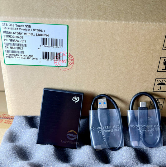 Seagate STKG2000400 One Touch 2TB USB3.0 Type-C Black External Solid State Drive