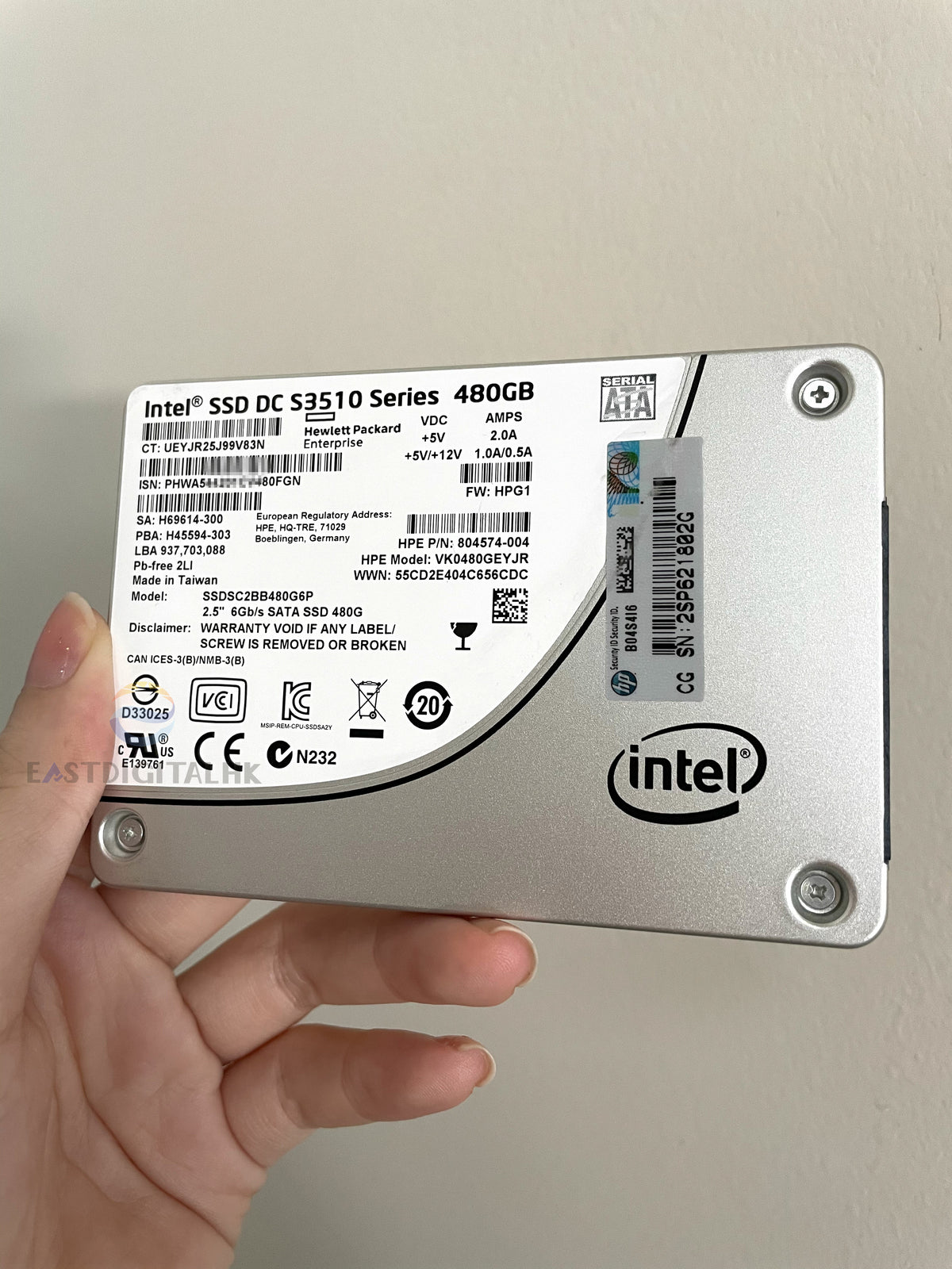 Intel DC S3510 480GB SSDSC2BB480G6 SSDSC2BB480G6P HPE 804574-004 2.5 SATA SSD