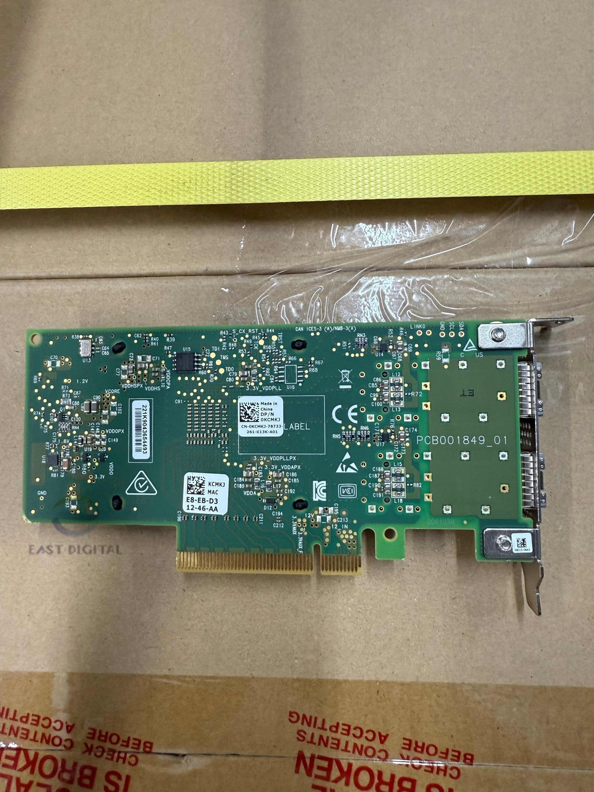 Dell Mellanox CX512A-ACAT KCMKJ 0KCMKJ 25GbE SFP28 Dual Port Network Adapter