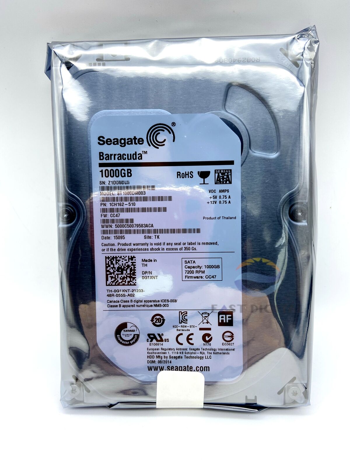 ST1000DM003 Seagate Barracuda 1000GB 3.5" SATA 1TB 7200RPM 6Gb/s Hard Drive New