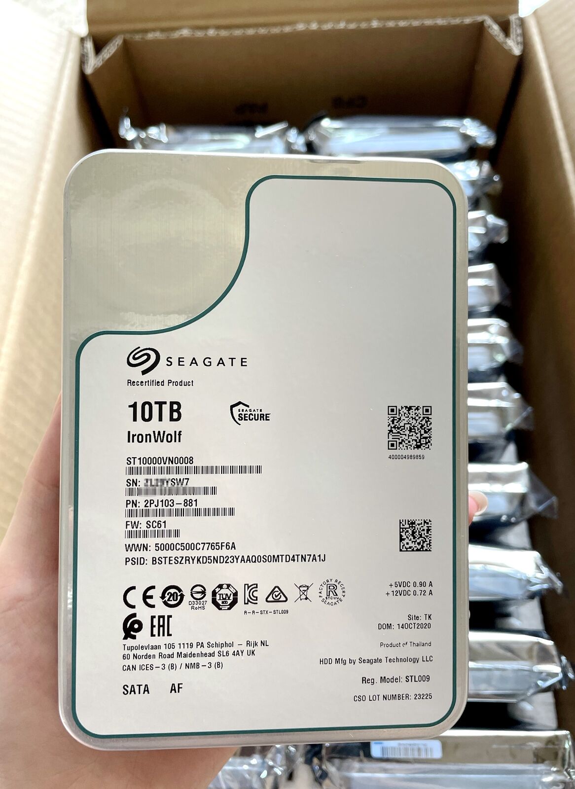 ST10000VN0008 Seagate Ironwolf NAS 10TB 3.5 256M Enterprise SATA Hard Drive