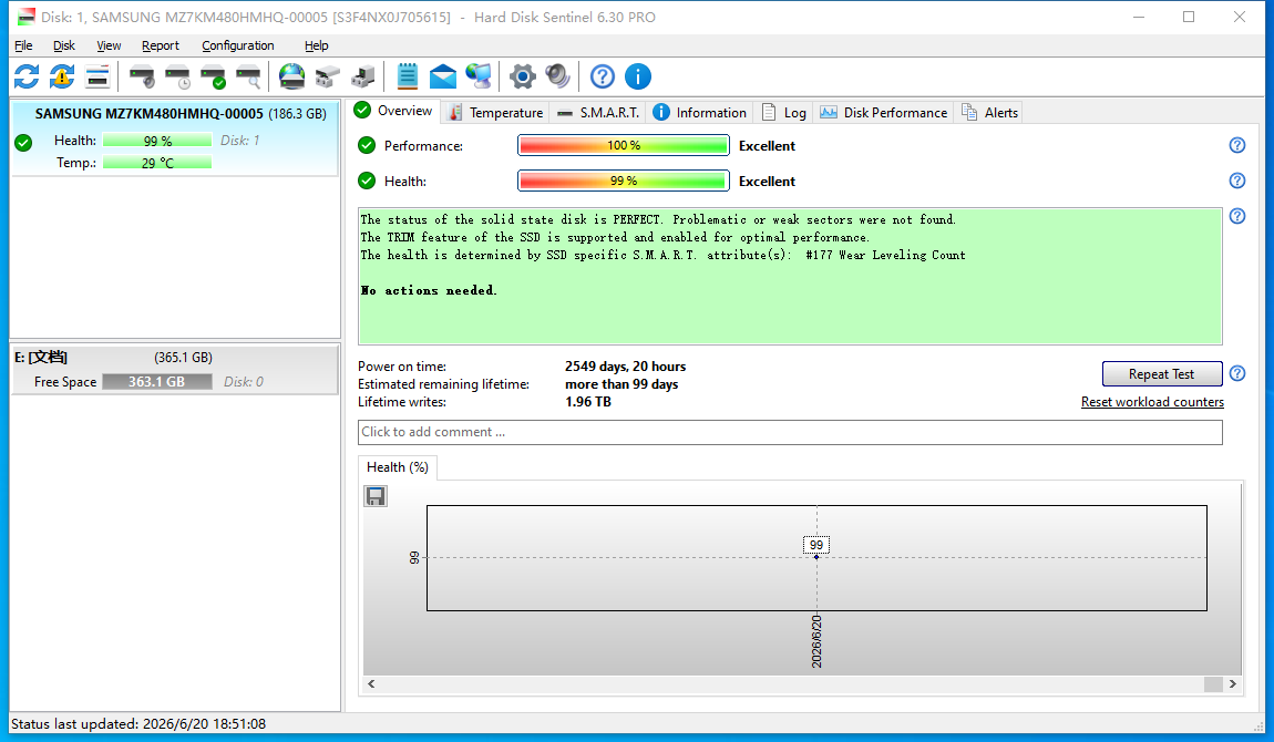 Samsung MZ-7KM480N SM863a 480GB 2.5" SATA 6Gb/s MZ7KM480HMHQ Solid State Drive
