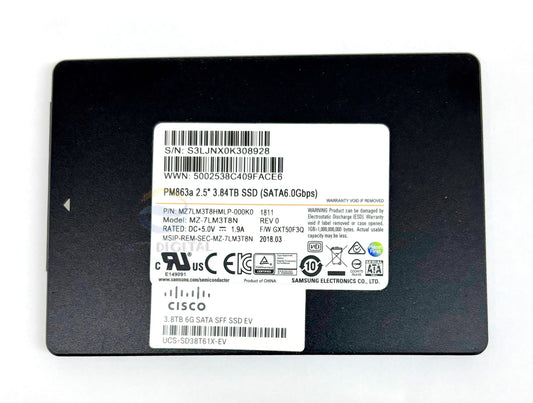 Samsung MZ-7LM3T8N PM863a 3.84TB 2.5" SATA 6Gbps MZ7LM3T8HMLP Solid State Drive