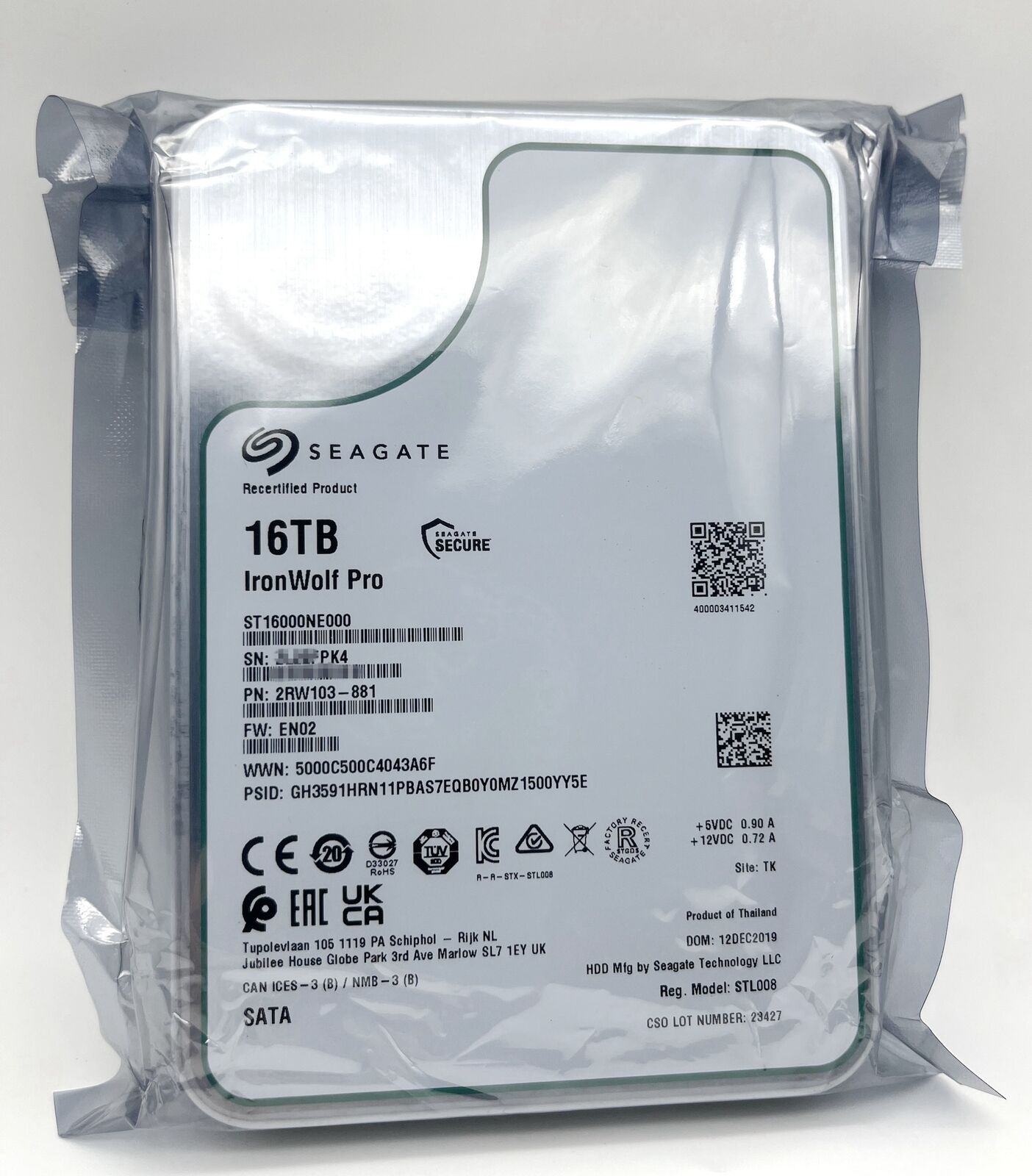 ST16000NE000 Seagate Ironwolf Pro 16TB 3.5 256M Enterprise SATA Hard Drive