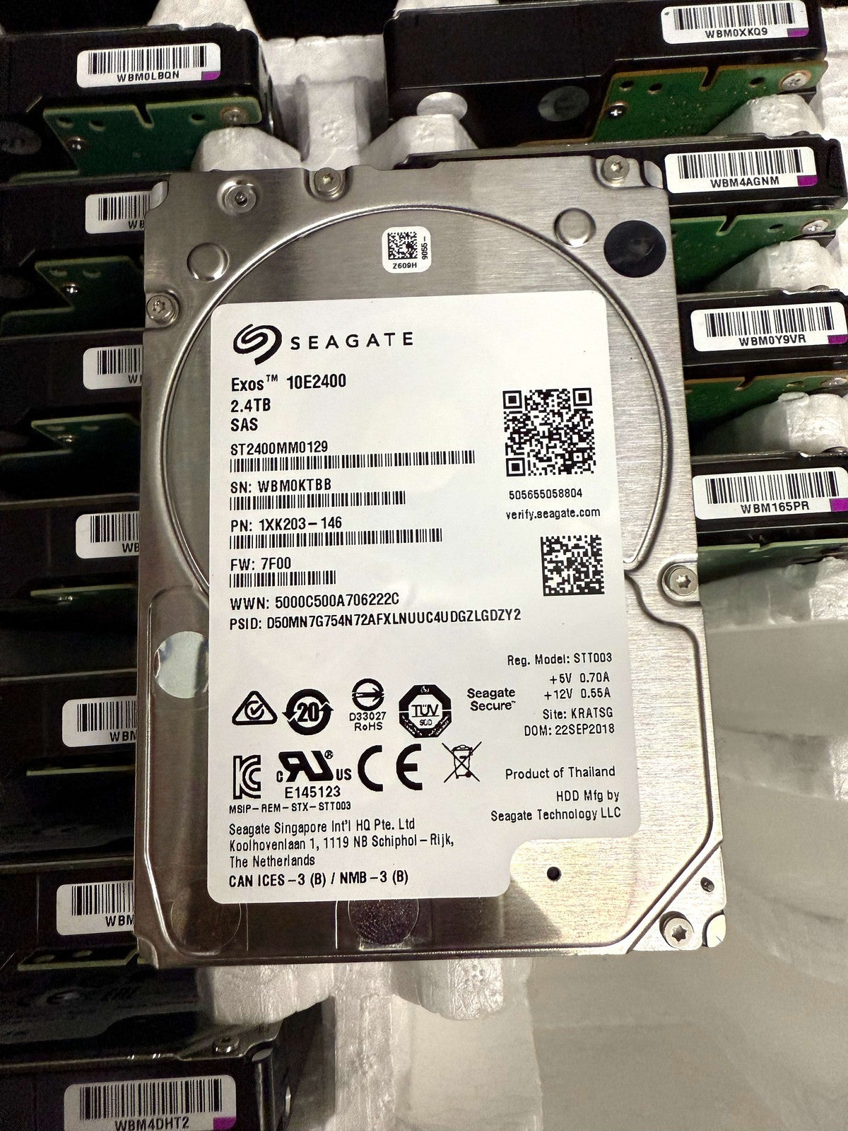 ST2400MM0129 Seagate Exos 2.4TB 2.5'' SAS 10K 256MB 1XK203 12Gbs Hard Drive