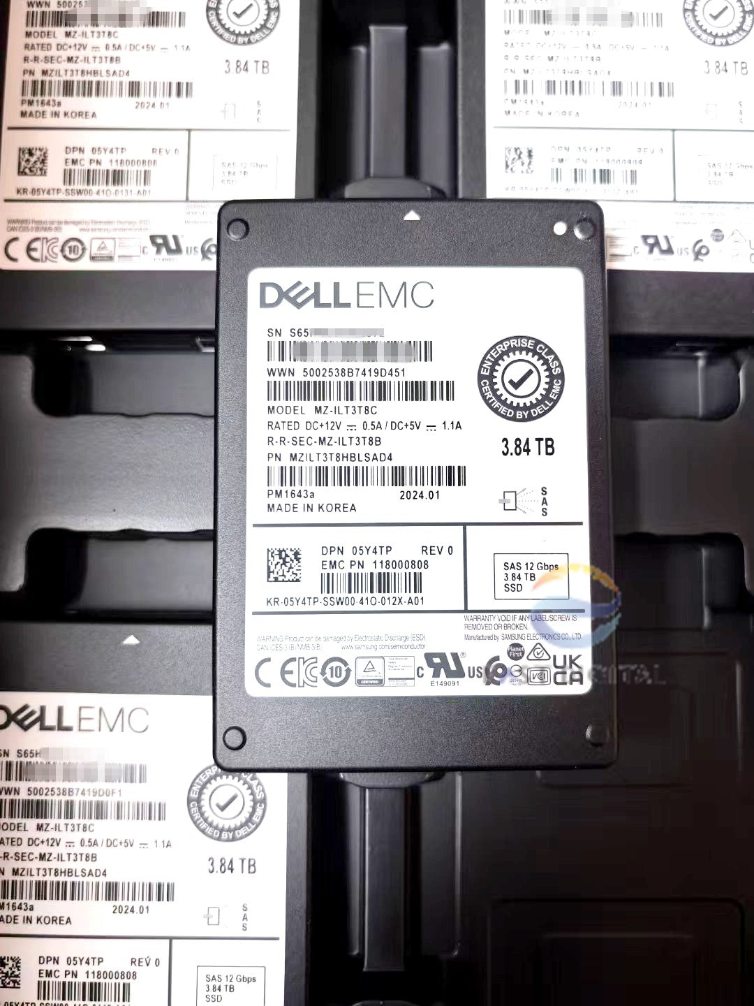 Dell 05Y4TP Samsung MZ-ILT3T8C PM1643a 3.84TB SAS 2.5" 12Gbps Solid State Drive