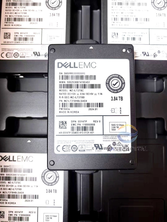 Dell 05Y4TP Samsung MZ-ILT3T8C PM1643a 3.84TB SAS 2.5" 12Gbps Solid State Drive