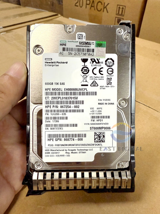 HPE ST600MP0006 867254-002 870794 600GB SAS 12Gb/s 15K EH000600JWCPL Hard Drive