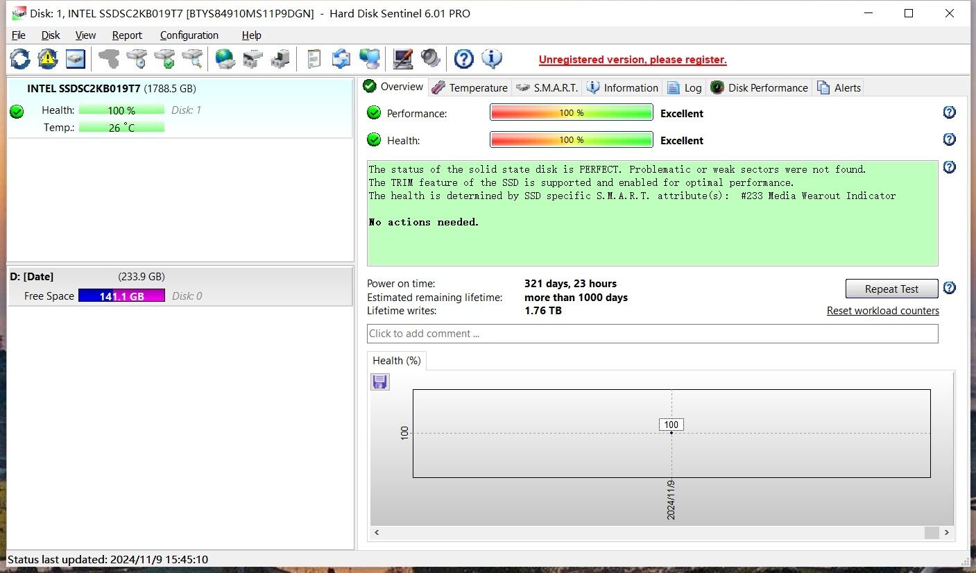 SSDSC2KB019T7 Intel S4500 Series 1.92TB 2.5'' 6Gb/s SATA Solid State Drive