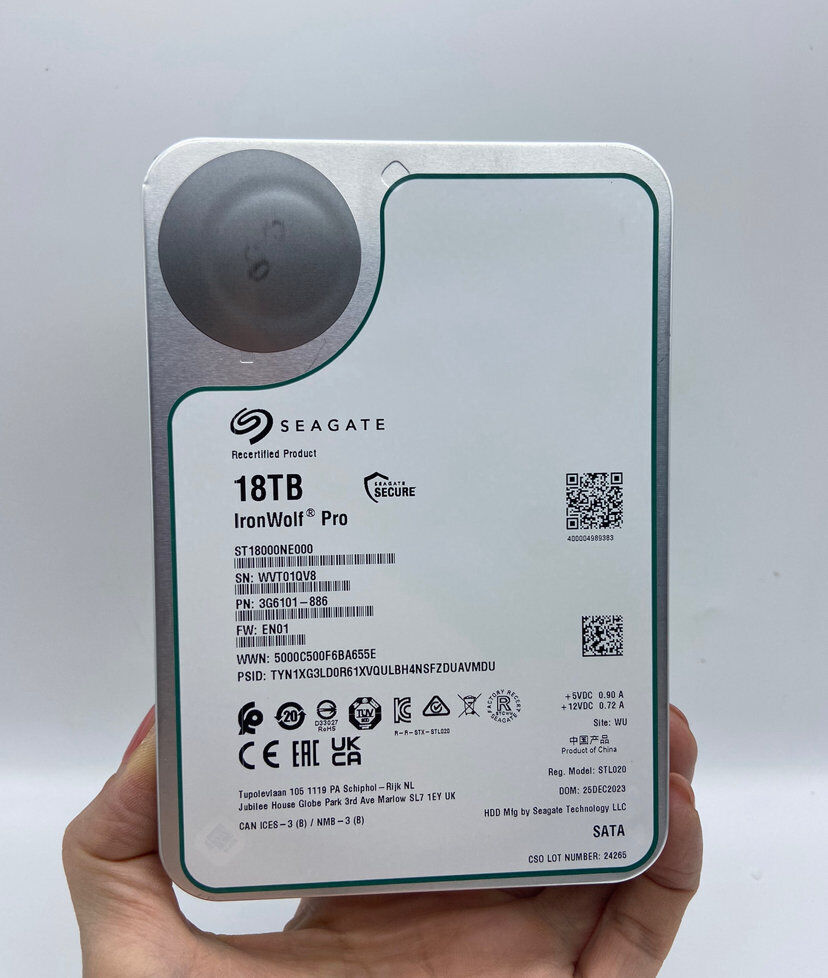 Seagate IronWolf Pro 18TB ST18000NE000 3.5 Internal SATA 7200RPM Hard Drive