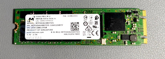 MICRON MTFDDAV480TDS 5300 PRO 480GB 2.5" M.2 SATA 6G 1AW1ZABYY Solid State Drive