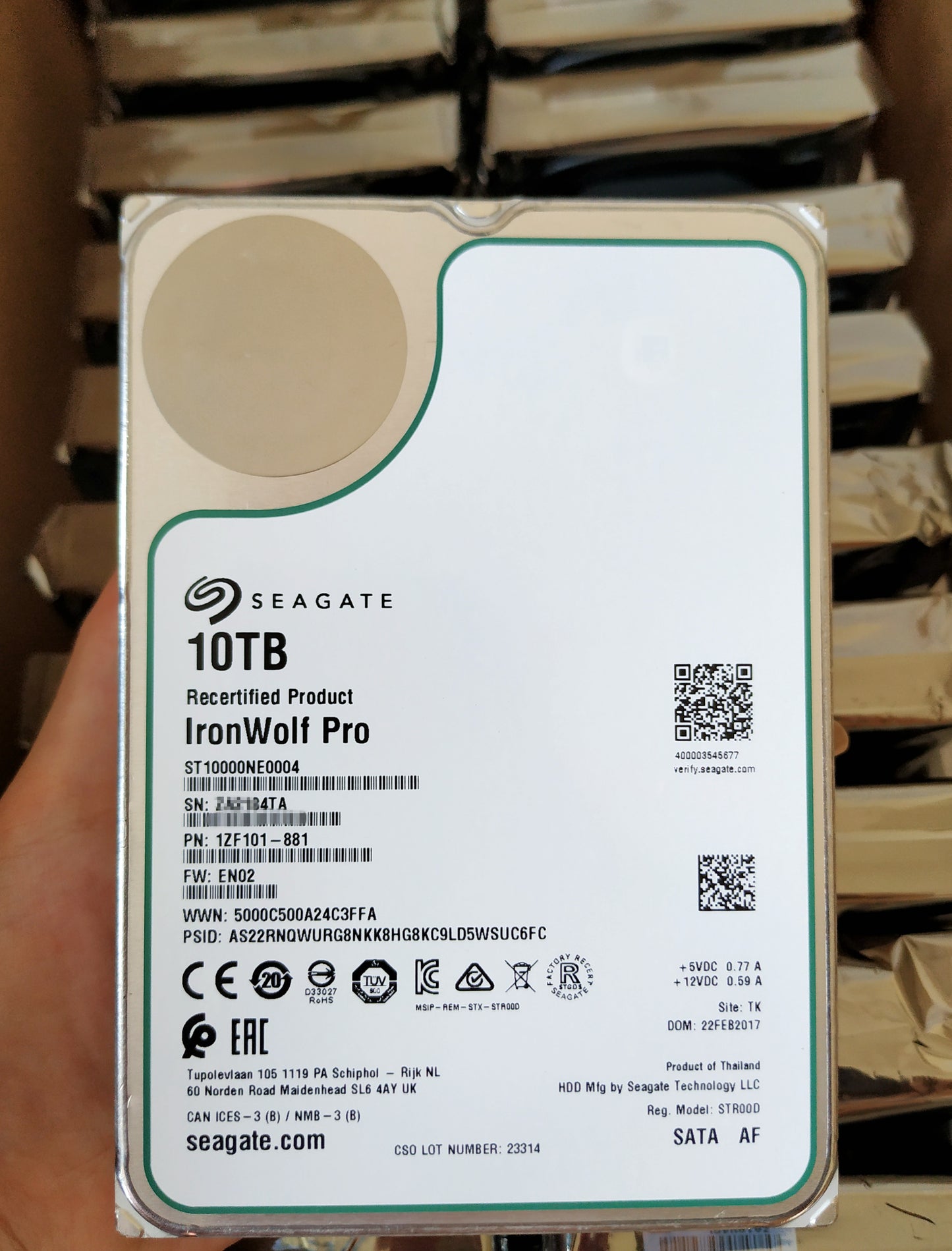 ST10000NE0004 Seagate Ironwolf Pro NAS 10TB 3.5 256M Enterprise SATA Hard Drive