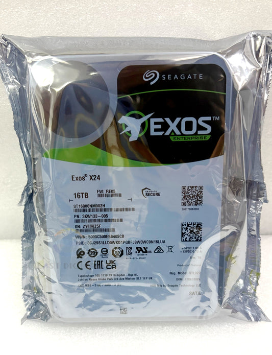 Seagate Exos X24 ST16000NM002H 16TB SATA 3.5" 7200RPM 512MB 6Gb/s Hard Drive