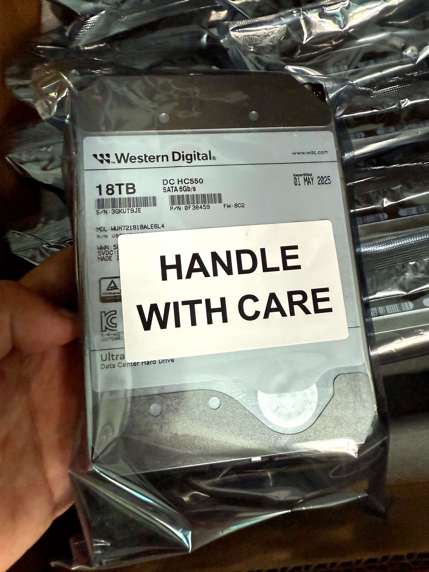 WD Ultrastar 18TB WUH721818ALE6L4 SATA DC HC550 3.5" Enterprise Hard Drive