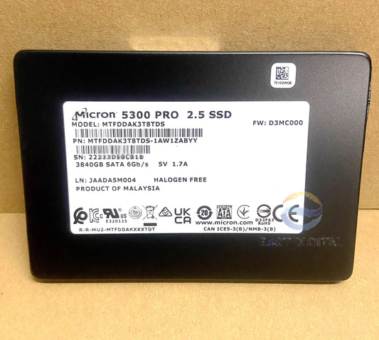 Micron 5300 Pro MTFDDAK3T8TDS 1AW1ZABYY 3.84TB SATA 2.5'' 6Gbs Solid State Drive