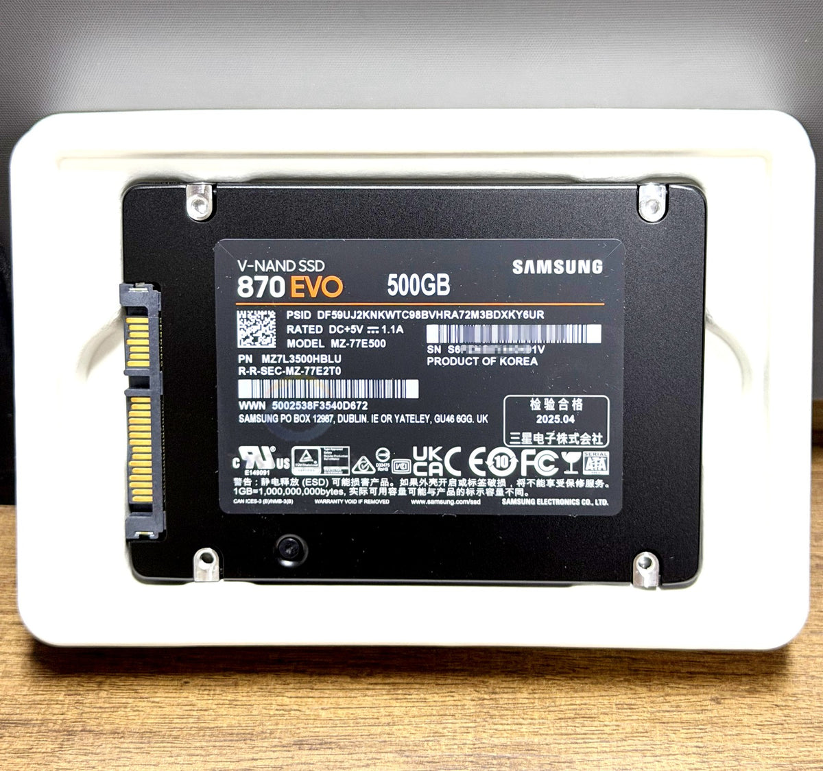 Samsung MZ-77E500 870 EVO 500GB 2.5' SATA 6G MZ7L3500HBLU Solid State Drive New