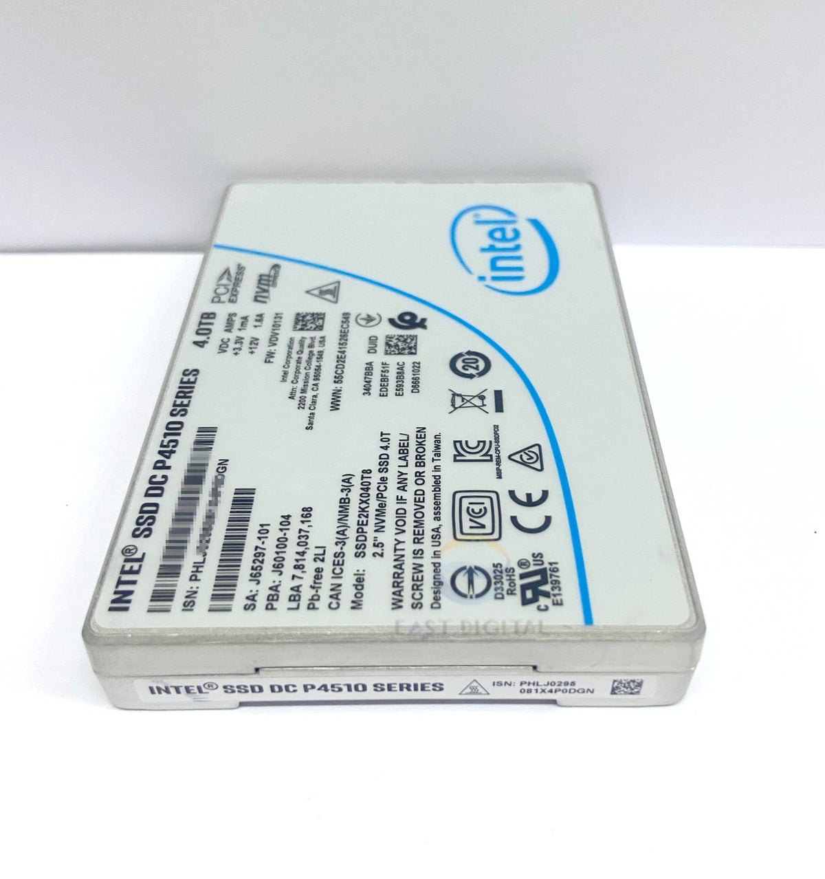 Intel SSDPE2KX040T8 P4510 4TB 2.5 U.2 PCIe NVMe Enterprise Solid State Drive 99%