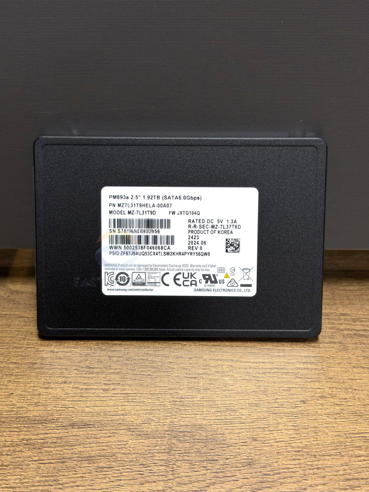 Samsung MZ-7L31T9D PM893a 1.92TB 2.5'' SATA 6Gbps MZ7L31T9HELA-00A07 SSD New