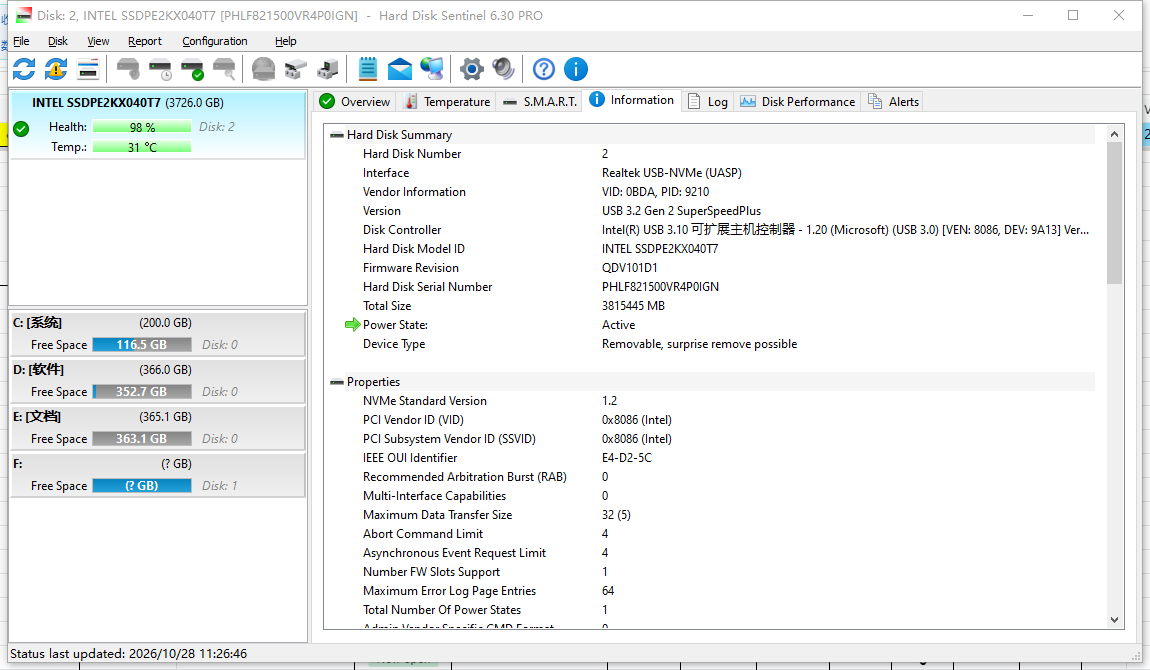 Intel SSDPE2KX040T7 P4500 4TB 2.5" U.2 PCIe NVMe Enterprise Solid State Drive