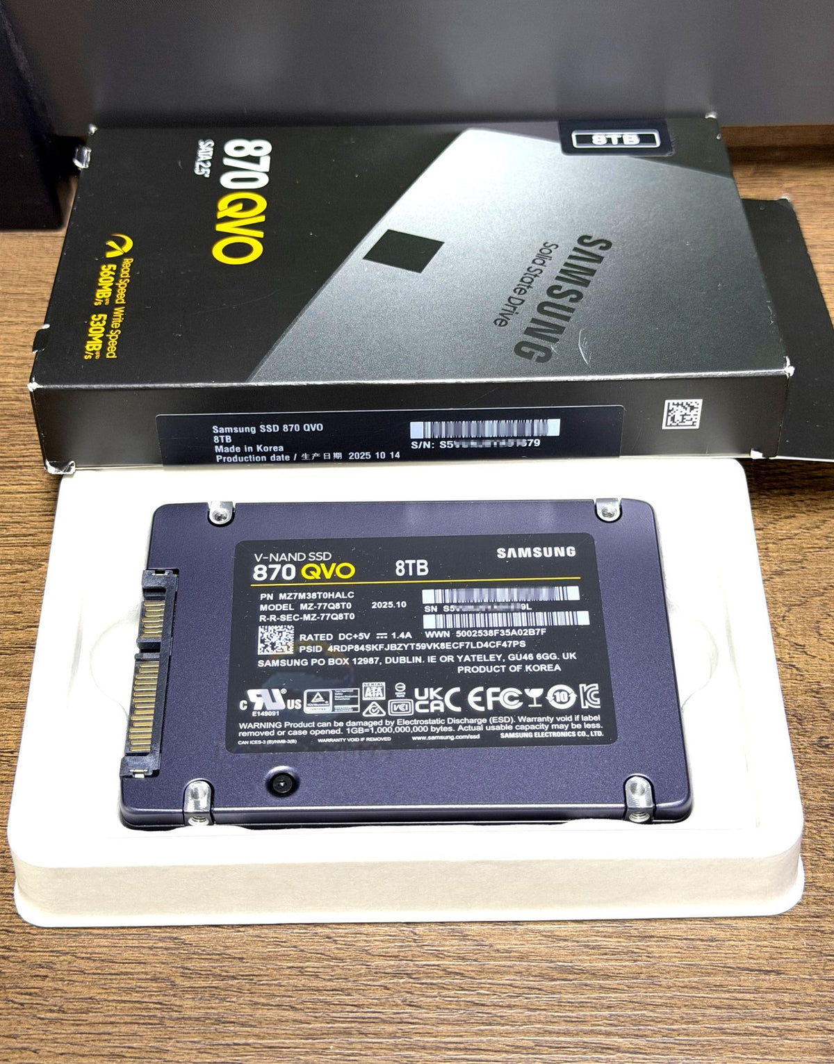 Samsung MZ-77Q8T0 870 QVO 8TB 2.5' SATA 6Gbps MZ7M38T0HALC Solid State Drive New