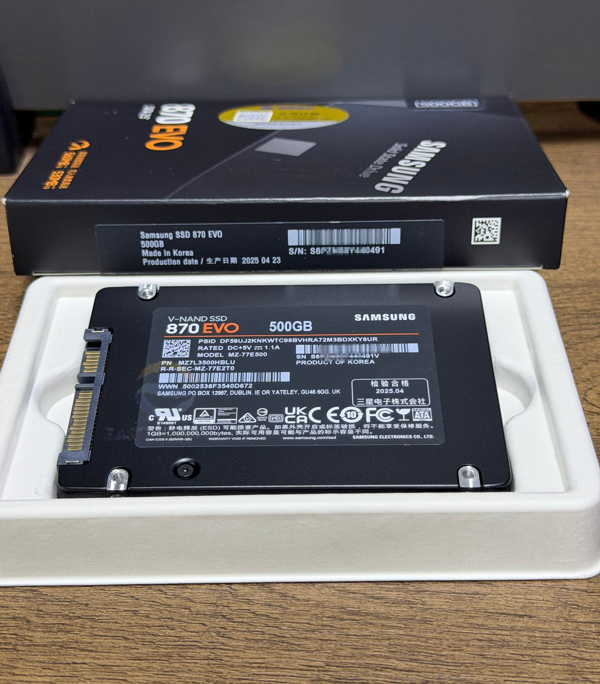 Samsung MZ-77E500 870 EVO 500GB 2.5' SATA 6G MZ7L3500HBLU Solid State Drive New