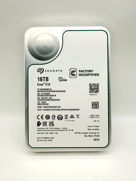 Seagate Exos 16TB ST16000NM001G  3.5 X16 256M Enterprise Internal SATA Hard Drive