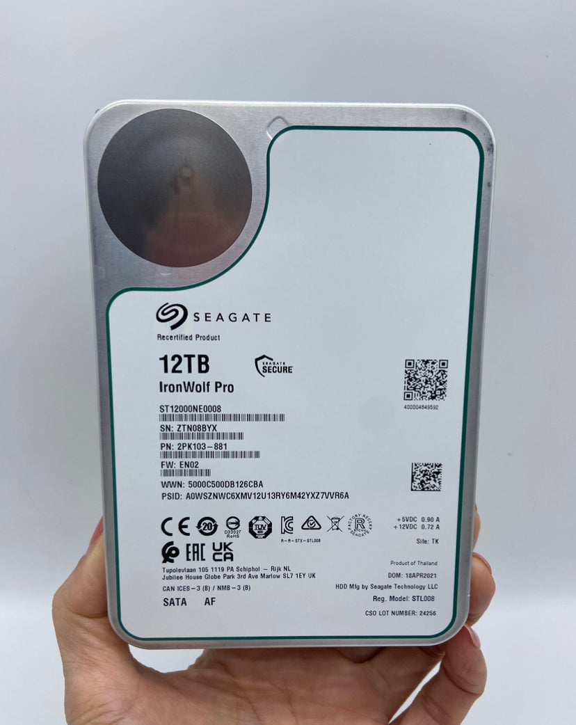 Seagate IronWolf  ST12000NE0008  Pro NAS 12TB SATA 256M 7200RPM 3.5" Hard Drive